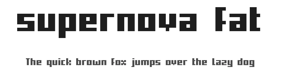supernova fat — Display Font