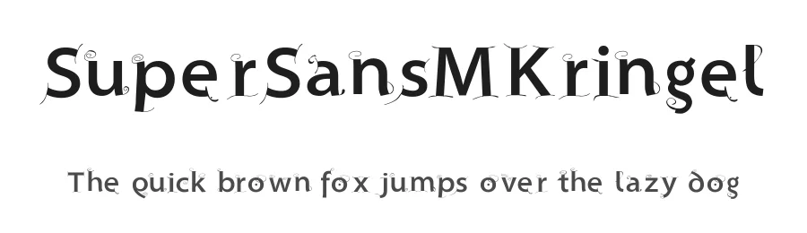 SuperSansMKringel — Display Font