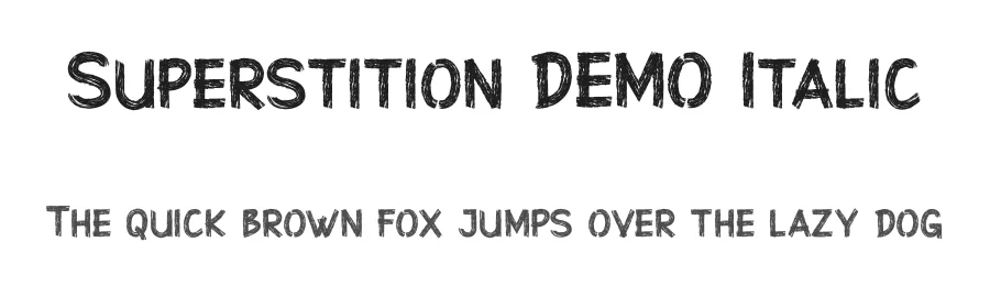 Superstition DEMO Italic by Galih Sulistya  Aji — Display Font