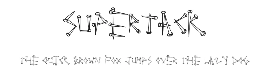 SuperTack by Xerographer Fonts Max Infeld — Display Font