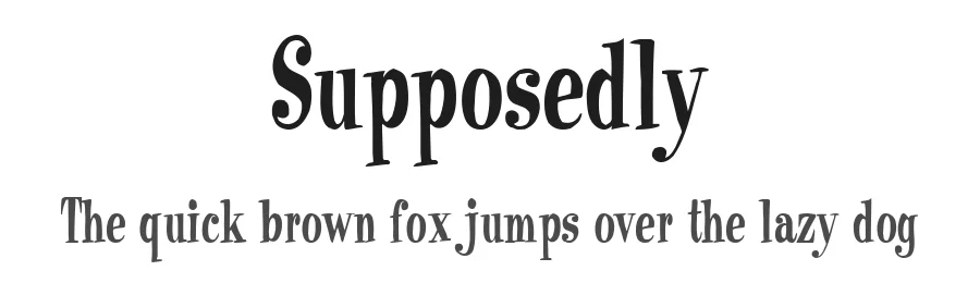 Supposedly by diane dipiazza/dinctype — Display Font