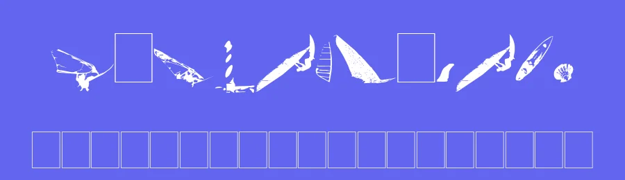 Surf Bat Windsurfing Dingbats — Display Font — thumbnail 3