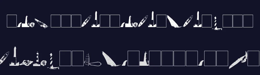 Surf Bat Windsurfing Dingbats — Display Font — thumbnail 2