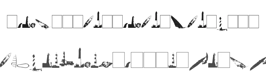 Surf Bat Windsurfing Dingbats — Display Font