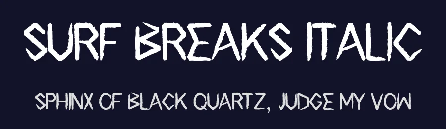 Surf Breaks Italic — Display Font — thumbnail 2