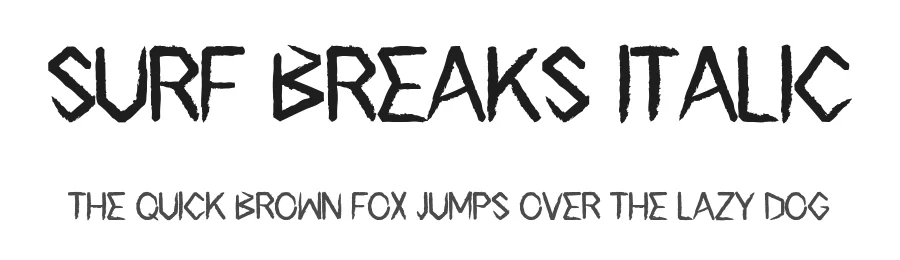 Surf Breaks Italic — Display Font