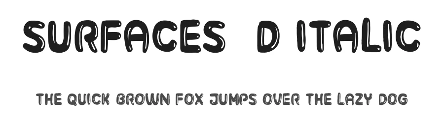Surfaces 3D Italic by Vladimir Nikolic — Display Font
