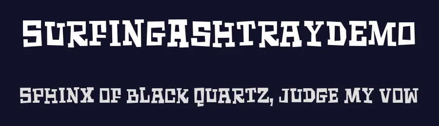 SurfingAshtrayDEMO by Jakob Fischer / pizzadude.dk — Display Font — thumbnail 2