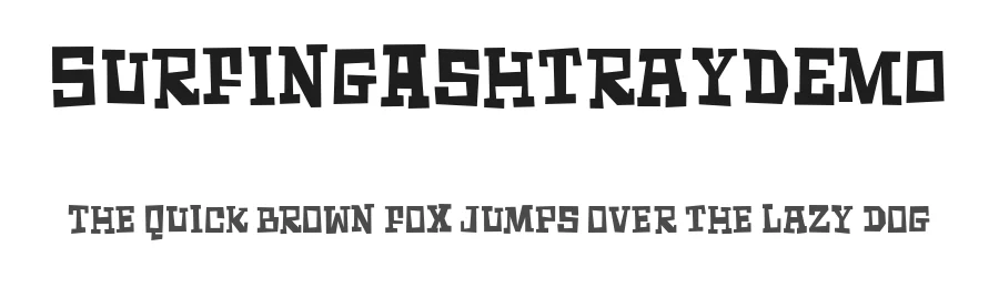 SurfingAshtrayDEMO by Jakob Fischer / pizzadude.dk — Display Font
