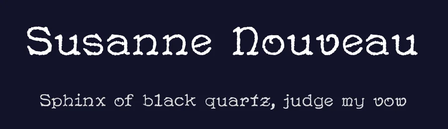 Susanne Nouveau by Lukas Krakora — Display Font — thumbnail 2