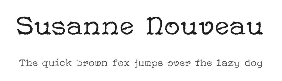 Susanne Nouveau by Lukas Krakora — Display Font