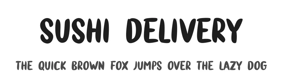 Sushi Delivery by deedeetype — Display Font