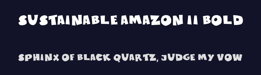 Sustainable Amazon II Bold — Display Font — thumbnail 2