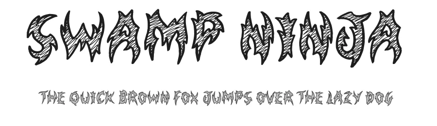 Swamp Ninja by Jonathan S. Harris — Display Font