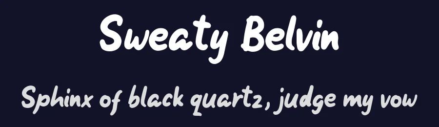 Sweaty Belvin — Display Font — thumbnail 2