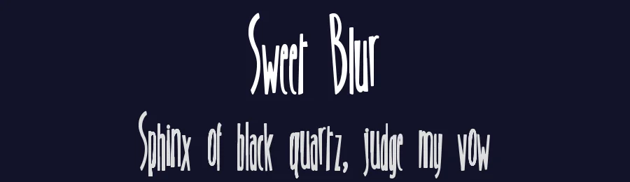 Sweet Blur — Display Font — thumbnail 2