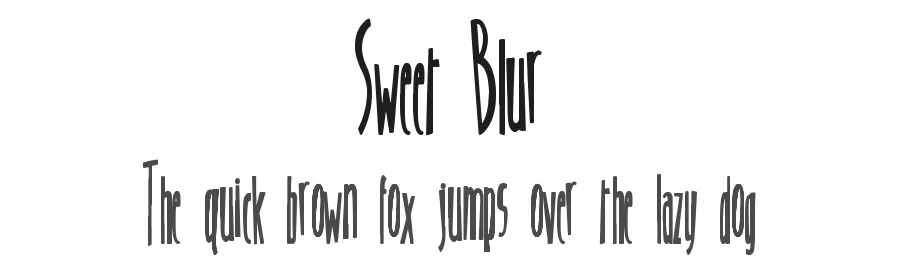 Sweet Blur — Display Font