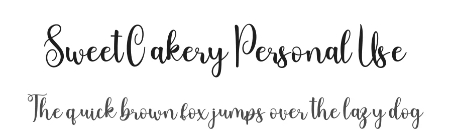 Sweet Cakery Personal Use by Donis Miftahudin — Display Font