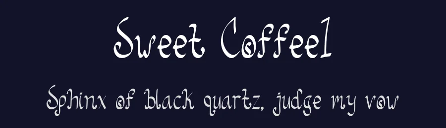 Sweet Coffee1 — Display Font — thumbnail 2