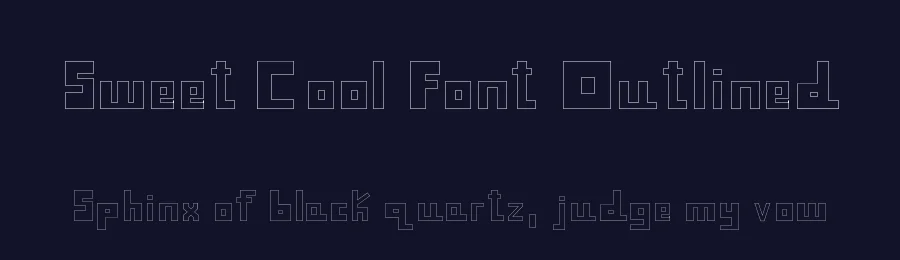 Sweet Cool Font Outlined — Display Font — thumbnail 2