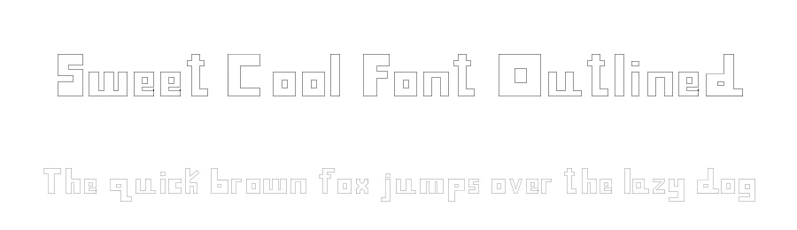 Sweet Cool Font Outlined — Display Font