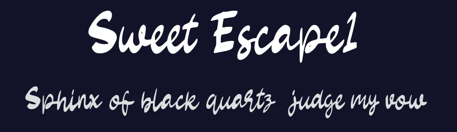 Sweet Escape1 by Degi Kurniawan — Display Font — thumbnail 2