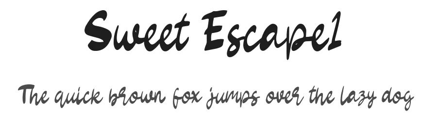 Sweet Escape1 by Degi Kurniawan — Display Font