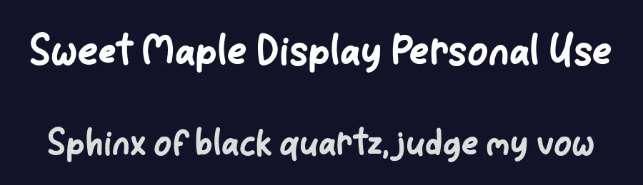 Sweet Maple Display Personal Use by Fadli Ramadhan Iskandar — Display Font — thumbnail 2