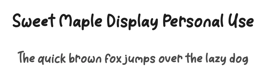 Sweet Maple Display Personal Use by Fadli Ramadhan Iskandar — Display Font