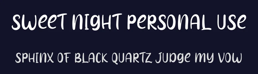 Sweet Night Personal Use by Fadli Ramadhan Iskandar — Script Font — thumbnail 2