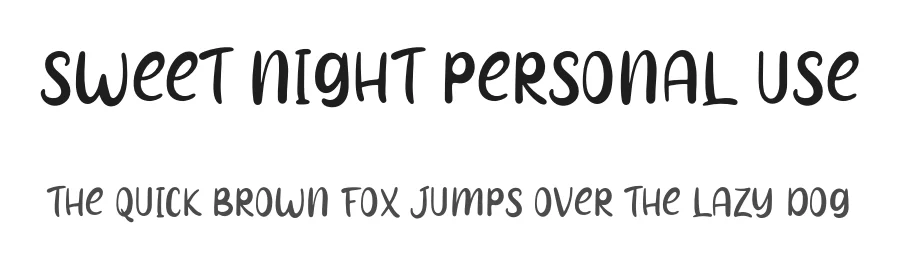 Sweet Night Personal Use by Fadli Ramadhan Iskandar — Script Font