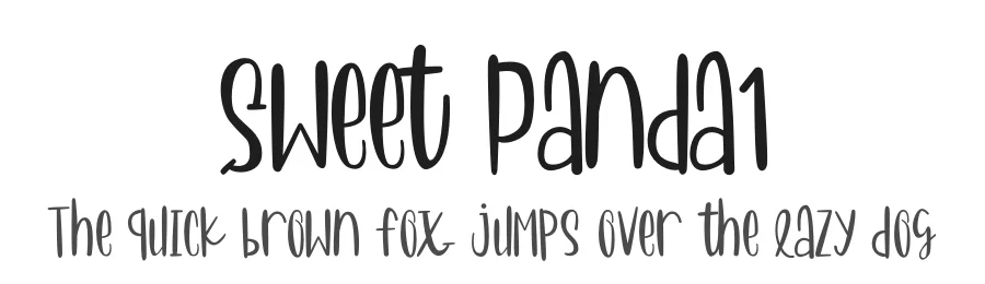 Sweet Panda1 by Heru Utama Putra — Display Font