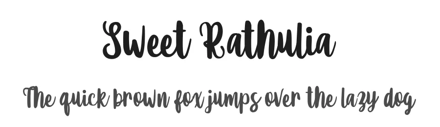 Sweet Rathulia by Farul Arjianto — Display Font