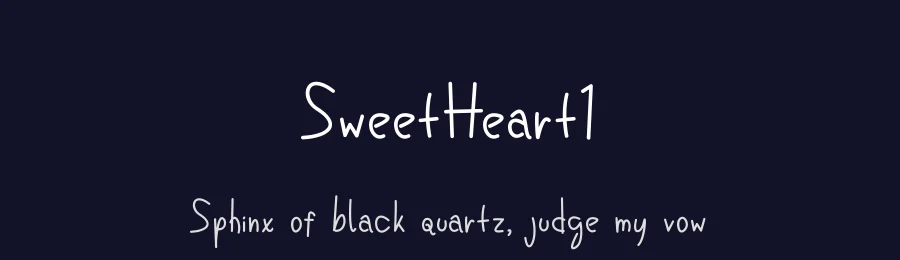 SweetHeart1 — Display Font — thumbnail 2
