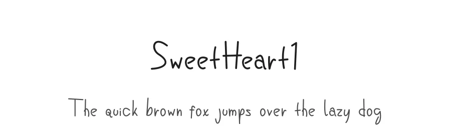 SweetHeart1 — Display Font