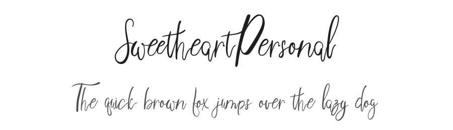 SweetheartPersonal by Septiandika Pratama — Display Font