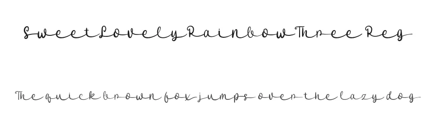 SweetLovelyRainbowThree Reg by Lettersweet — Display Font