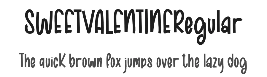 SWEETVALENTINERegular — Display Font