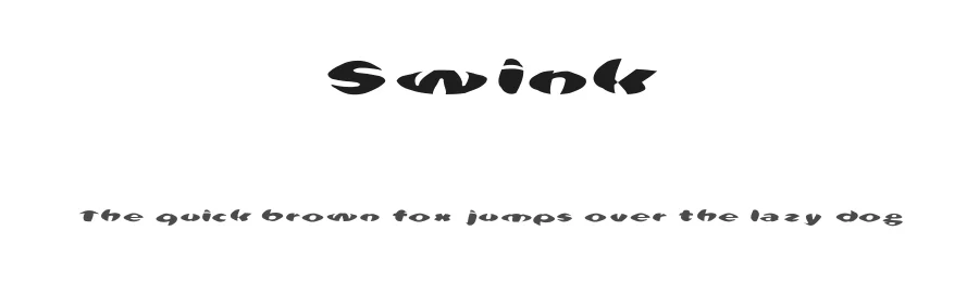 Swink — Display Font