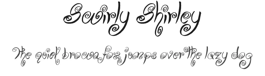 Swirly Shirley — Display Font