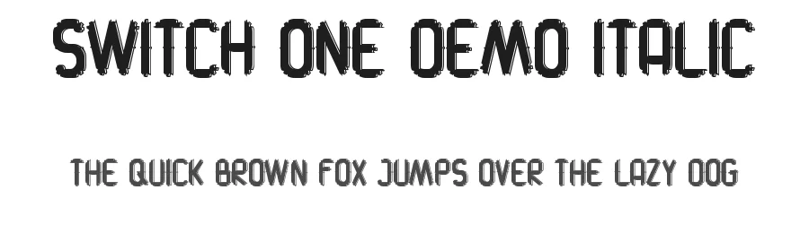 Switch One Demo Italic by Renata & Sarah Suci P — Display Font