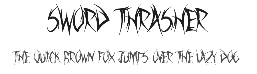 Sword Thrasher — Display Font