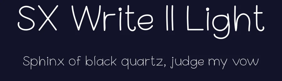 SX Write II Light by Anastasios Nanopoulos — Display Font — thumbnail 2
