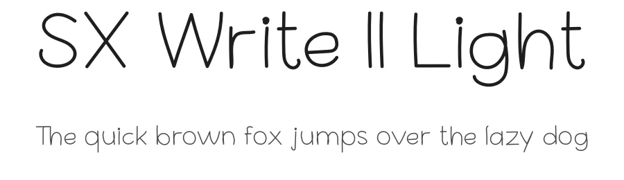 SX Write II Light by Anastasios Nanopoulos — Display Font