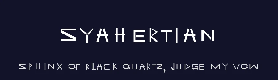 Syahertian — Display Font — thumbnail 2