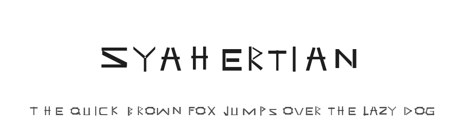 Syahertian β Display Font