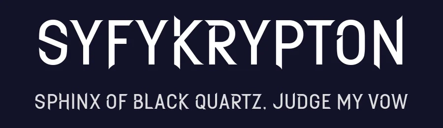 SYFYKrypton — Display Font — thumbnail 2