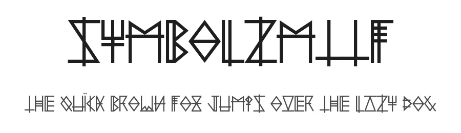 Symbolzmttf β Display Font