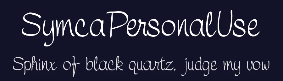 SymcaPersonalUse — Display Font — thumbnail 2