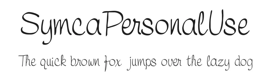 SymcaPersonalUse β Display Font